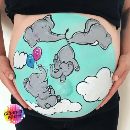 Graviditetsmaling Boy Girl GlimmerMarie