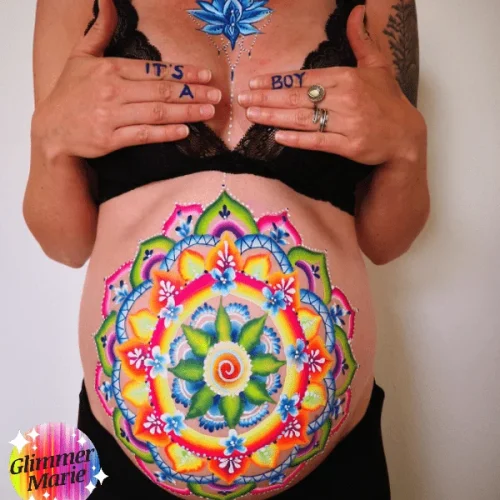 Mavemaling Graviditetsmaling it's a boy GlimmerMarie