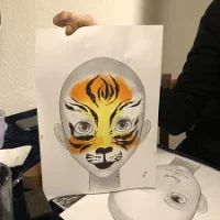 Tiger øvelser kursus undervisning ansigtsmaling GlimmerMarie